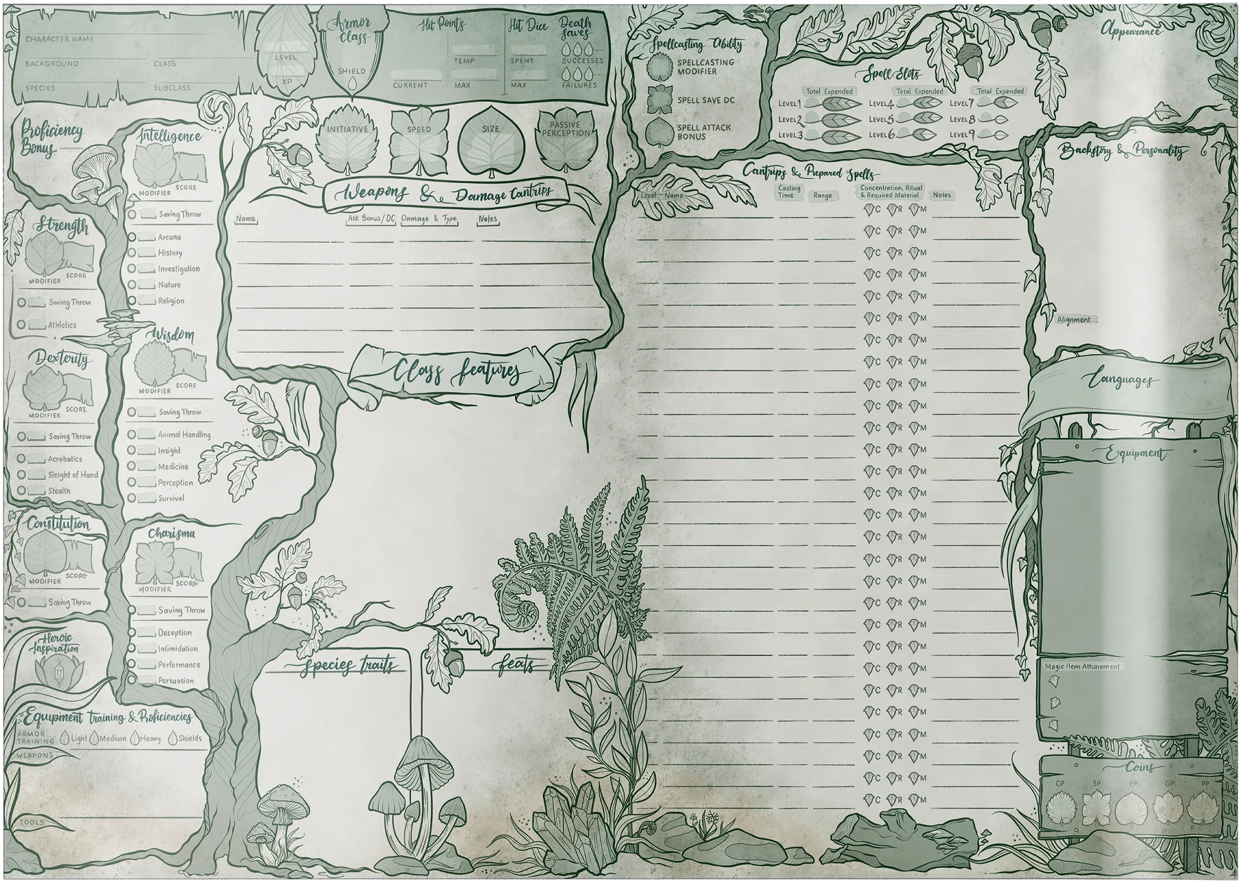 ZAMANORA: Ballad of the Witch - Character Sheet